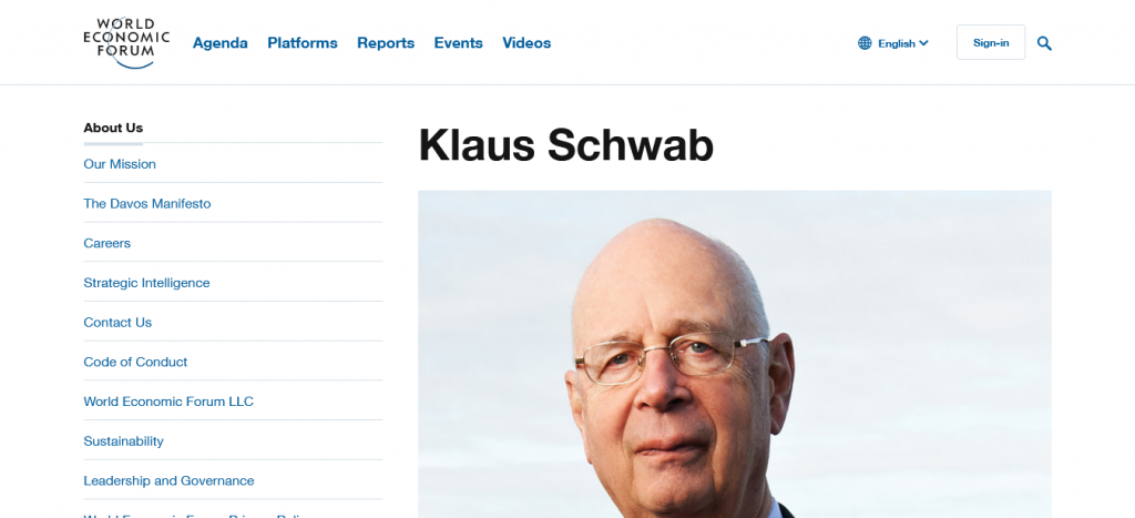 Klaus Schwab WEF Screenshot