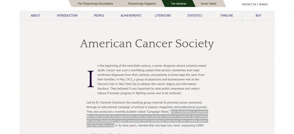 Philanthropy Round Table-American Cancer Society