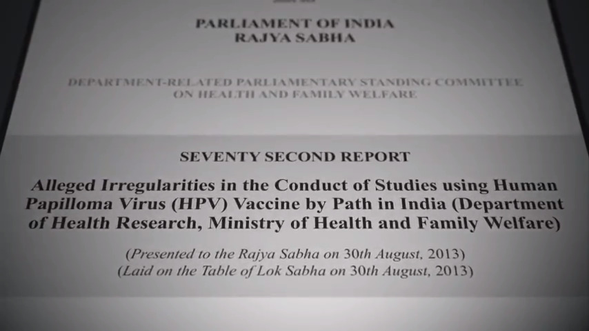 Department-Related Parliamentary Standing Committee On Health And Family Welfare Report No. 72 Screenshot From The Plandemic InDoctorNation Documentary Film