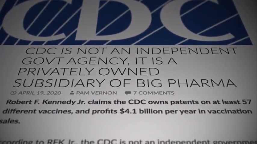 CDC is not an independent govt agency, it is a PRIVATELY owned subsidiary of Big Pharma Screenshot From Plandemic InDoctorNation