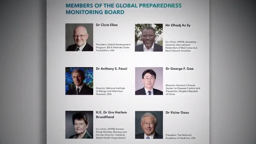 GPMB A World At Risk 2019 Members Screenshot From The Plandemic InDoctorNation Documentary