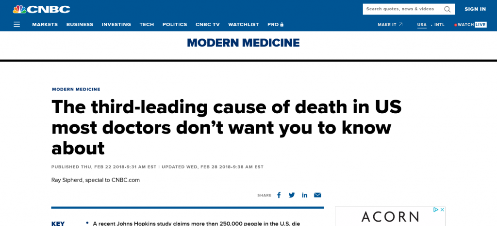 The third-leading cause of death in US most doctors don’t want you to know about Article Screenshot From The Web