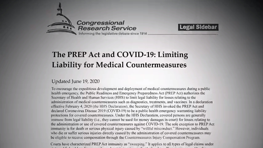 The PREP Act and COVID-19: Limiting  Liability for Medical Countermeasures Screenshot From Plandemic InDoctorNation