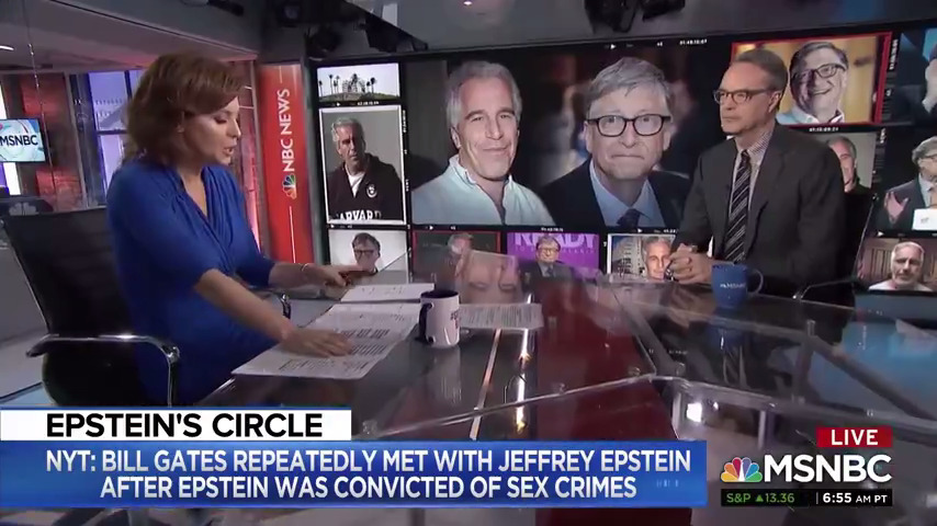 NYT: Bill Gates Repeatedly Met With Jeffrey Epstein | Velshi & Ruhle | MSNBC Screenshot Of News Segment Clip 2 From Plandemic InDoctorNation