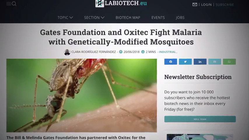 Gates Foundation and Oxitec Fight Malaria with Genetically-Modified Mosquitoes Screenshot From Plandemic InDoctorNation