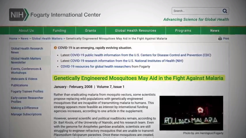 Genetically Engineered Mosquitoes May Aid in the Fight Against Malaria Screenshot From Plandemic InDoctorNation