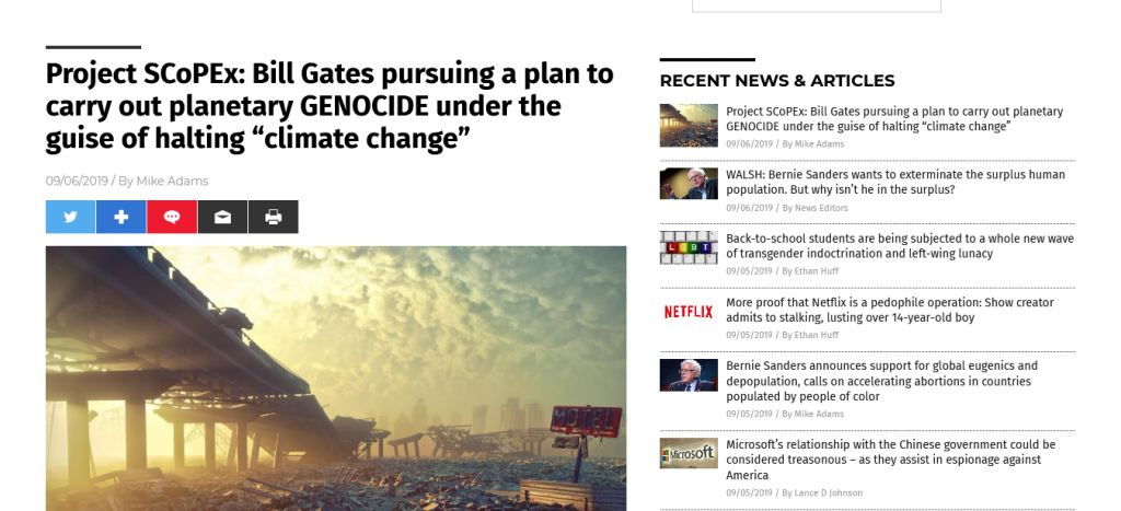 Project SCoPEx: Bill Gates pursuing a plan to carry out planetary GENOCIDE under the guise of halting “climate change“ Screenshot From The Web