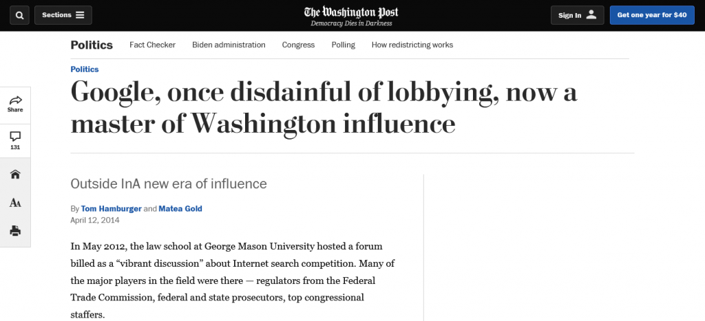 Google, once disdainful of lobbying, now a master of Washington influence Screenshot From The Web For Plandemic InDoctorNation Fact Check