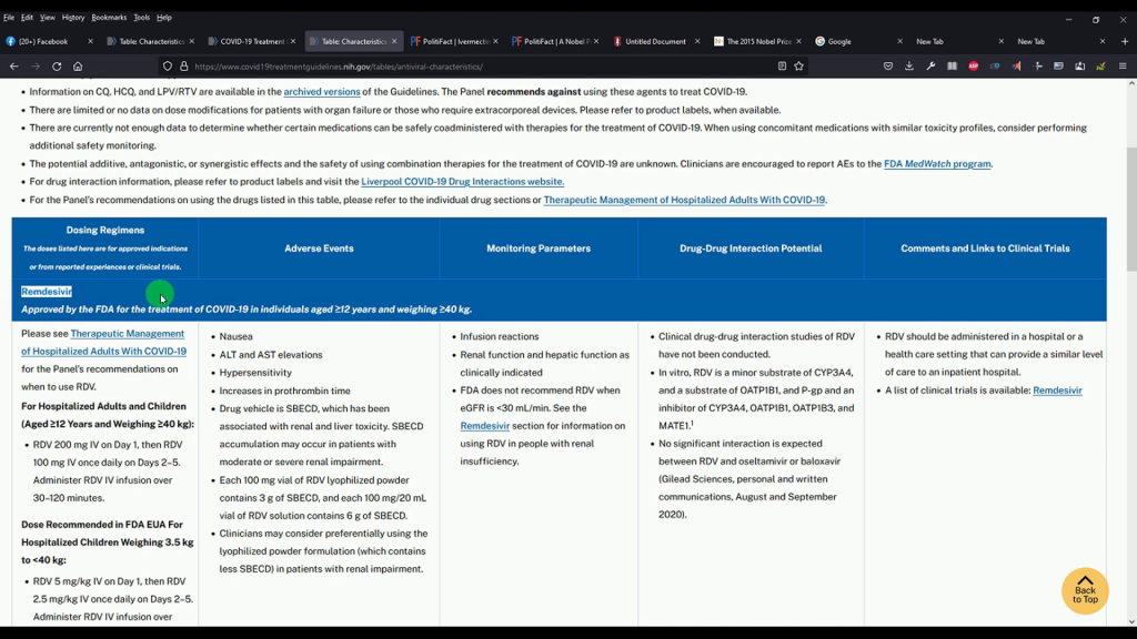 Holiday-Christmas Special NIH COVID-19 Treatment Guidelines as of Dec, 25th, 2021