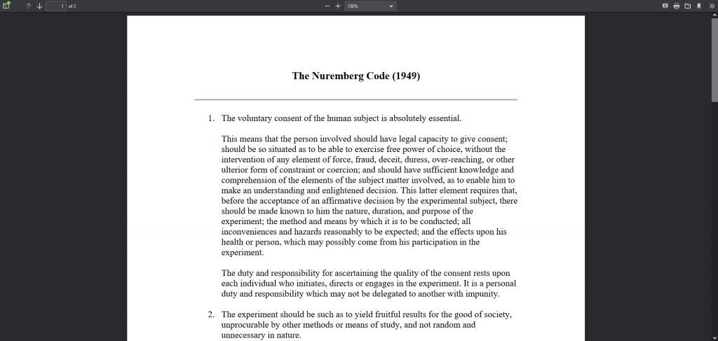 Nuremberg Code 1949 pdf