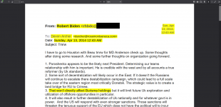 Robert Biden To Devon Archer Burisma Holdings Document Screenshot